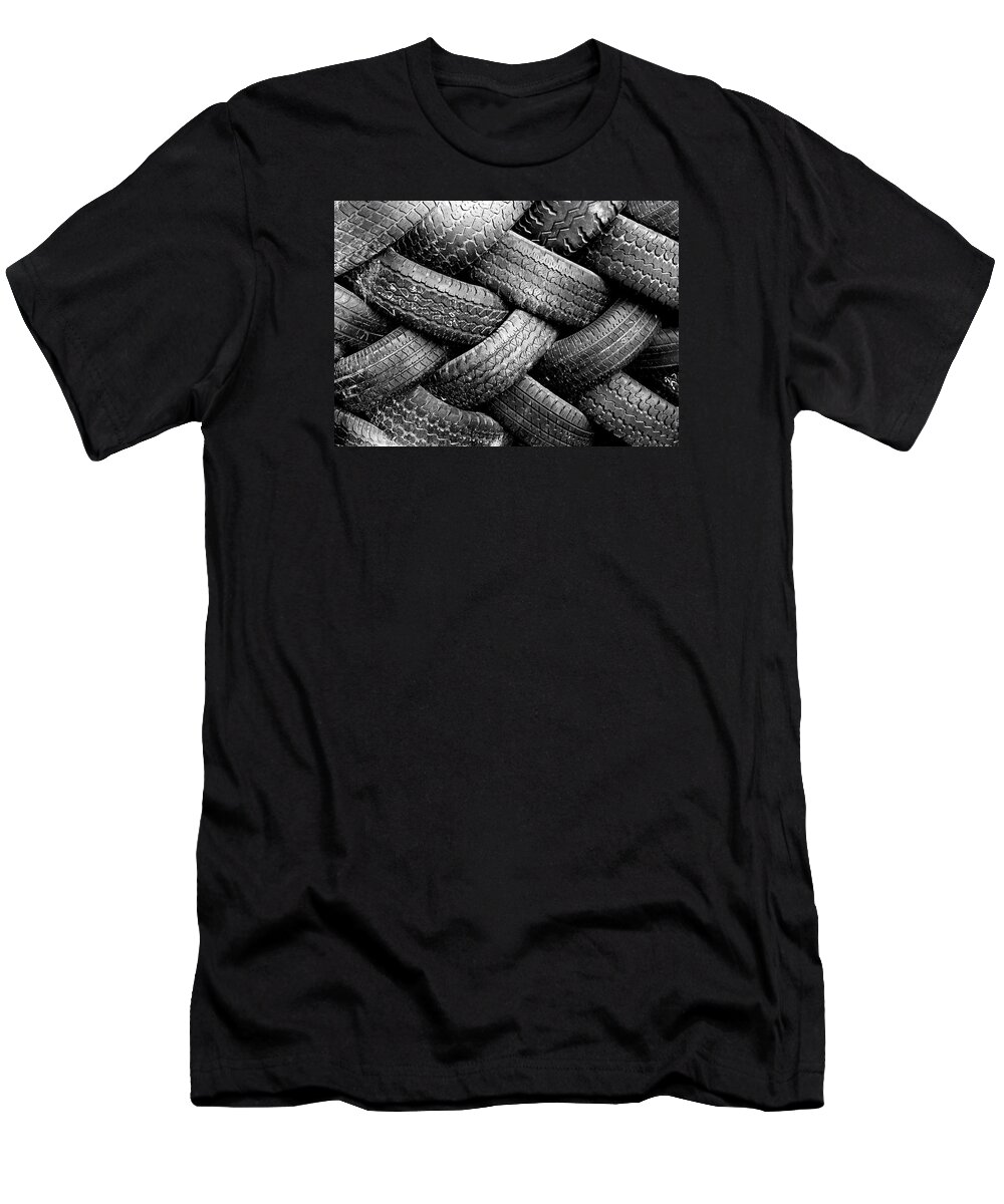 Used T-Shirt featuring the photograph Tired Treads by Todd Klassy