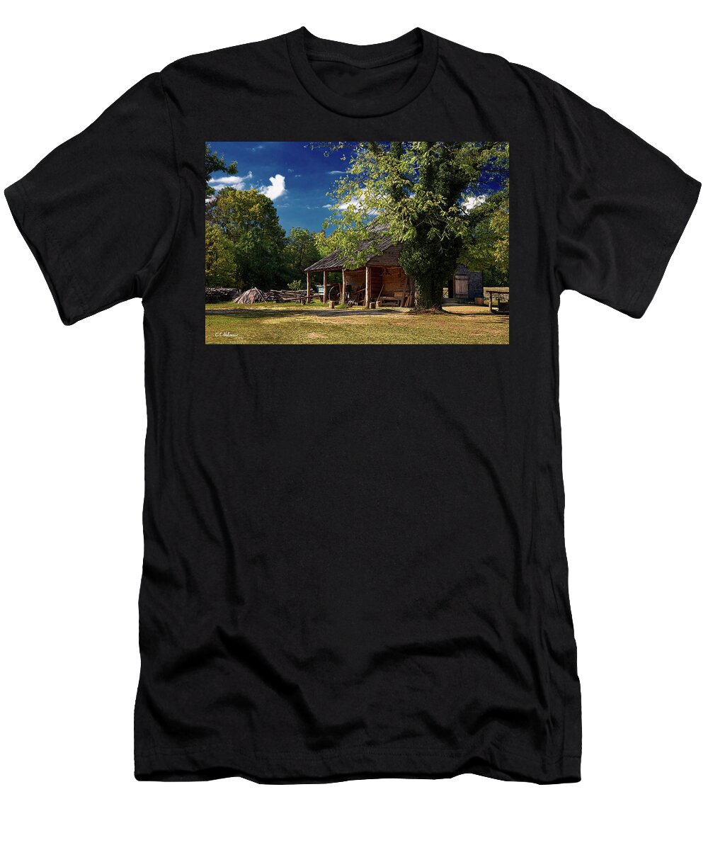 Barn T-Shirt featuring the photograph Tobacco Barn by Christopher Holmes