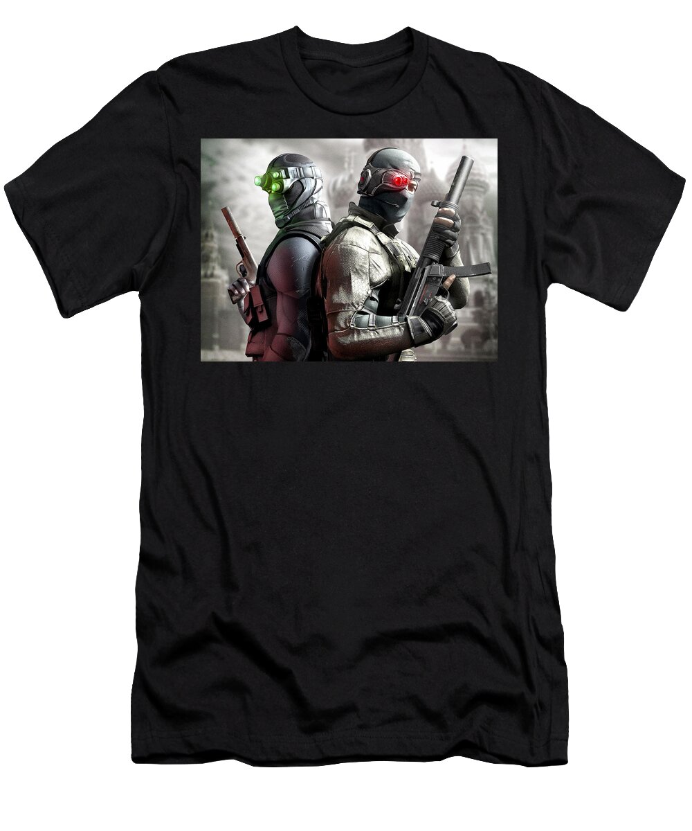 Tom Clancy's Splinter Cell Conviction T-Shirt featuring the digital art Tom Clancy's Splinter Cell Conviction by Maye Loeser
