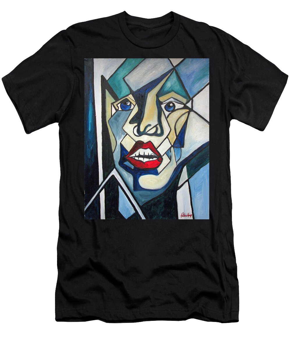 Abstract T-Shirt featuring the painting Tortured by Patricia Arroyo