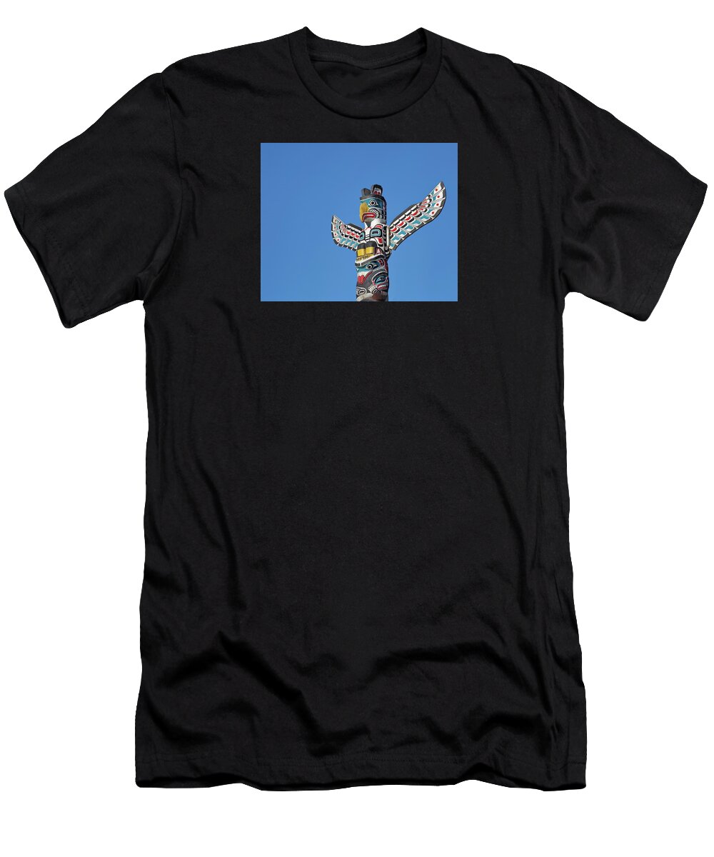 Alex Lyubar T-Shirt featuring the photograph Totem Pole by Alex Lyubar