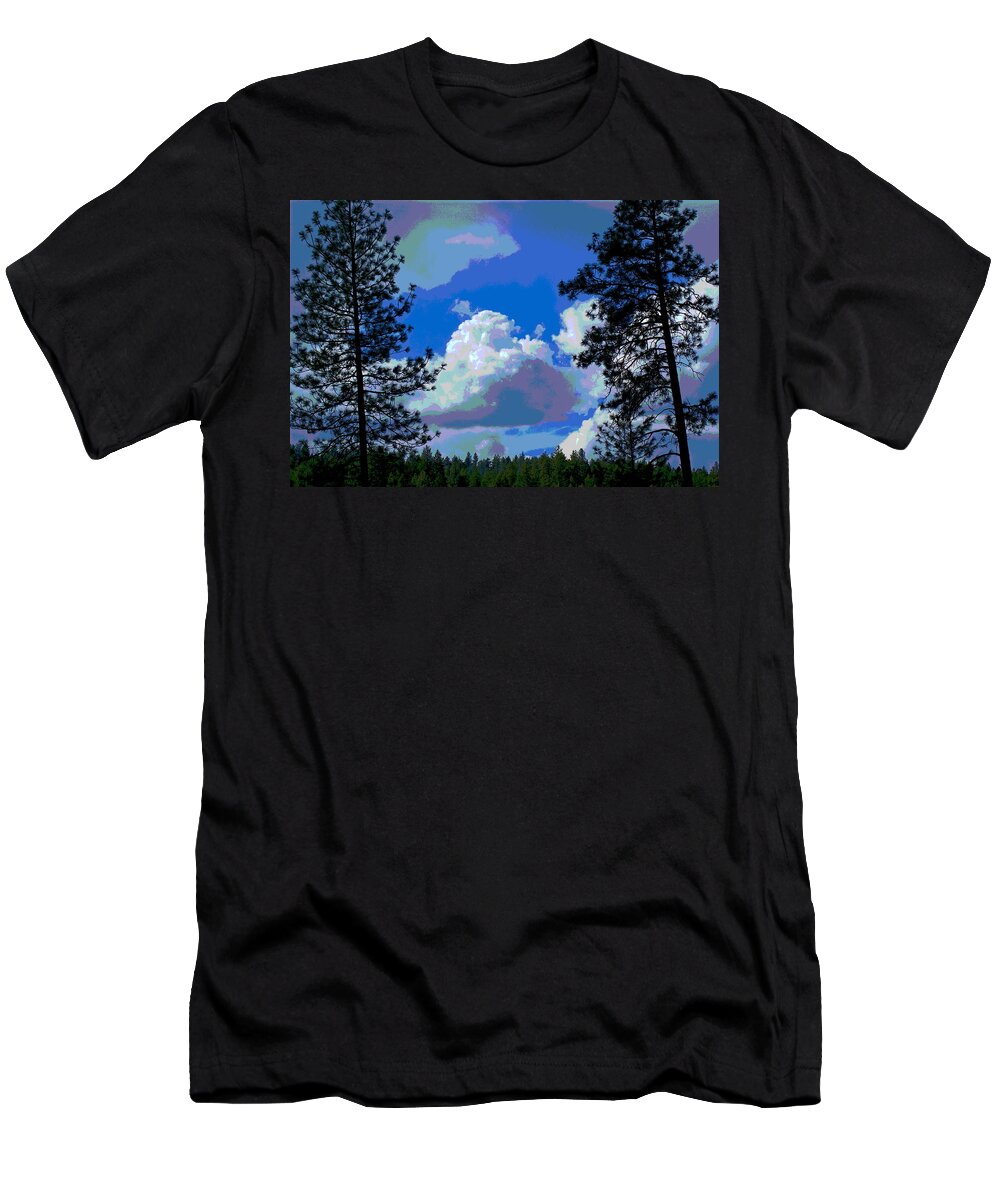 Photo Art T-Shirt featuring the photograph Trees and a Cloud for Crying out Loud by Ben Upham III