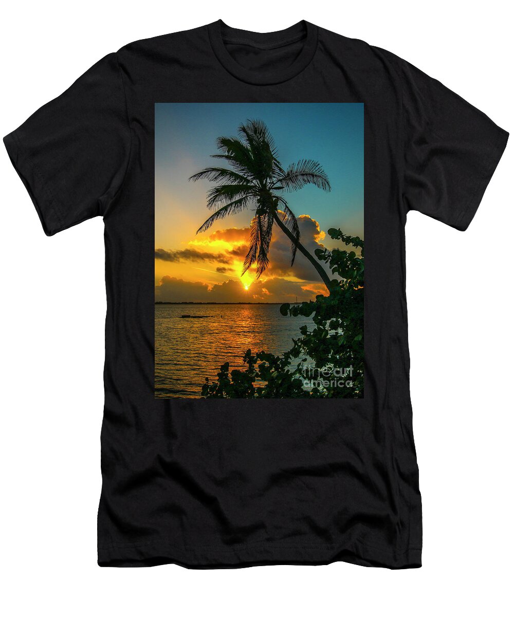 Tropical T-Shirt featuring the photograph Tropical Lagoon Sunrise by Tom Claud