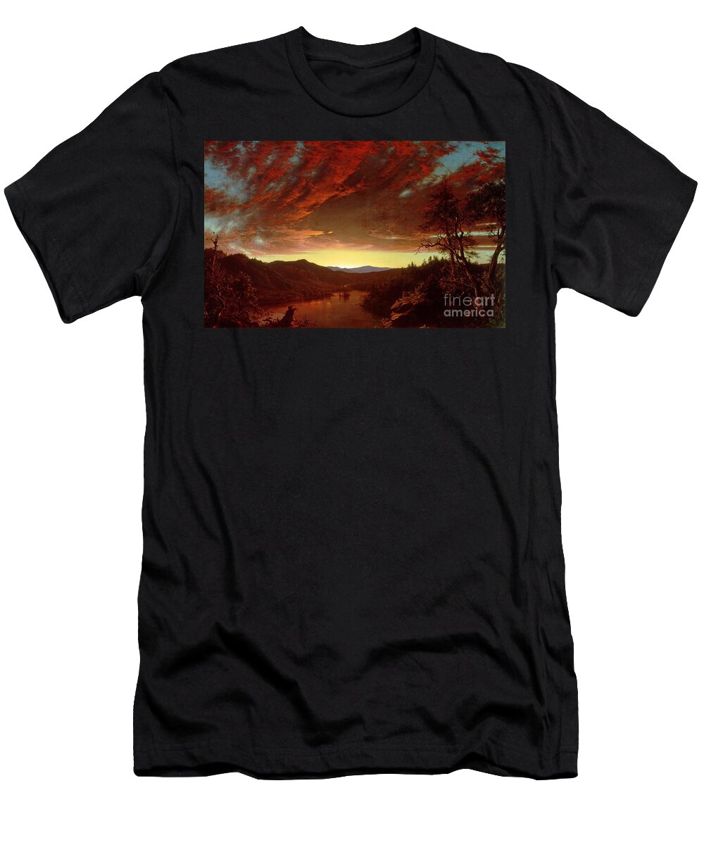 Twilight in the Wilderness T-Shirt by Frederic Edwin Church - Pixels