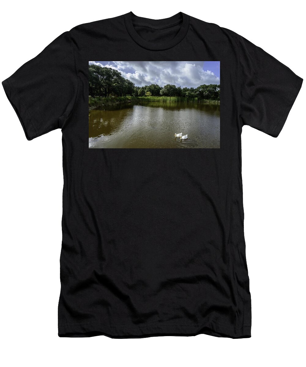 Ducks T-Shirt featuring the photograph Two by Two by Leticia Latocki