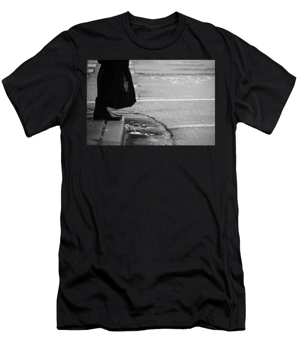 Street Photography T-Shirt featuring the photograph U stopped me on my tracks by J C