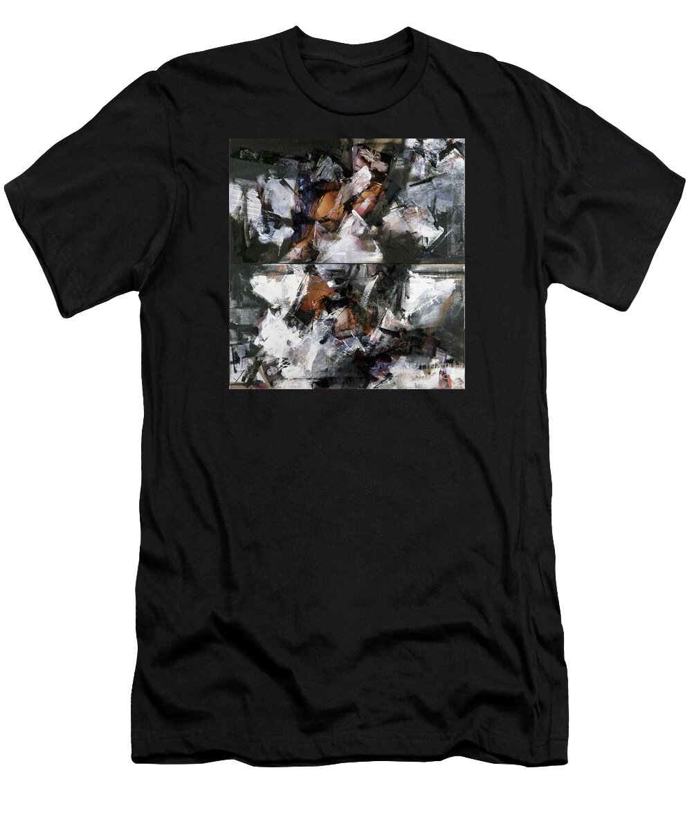 Panels T-Shirt featuring the painting Untitled III by Ritchard Rodriguez