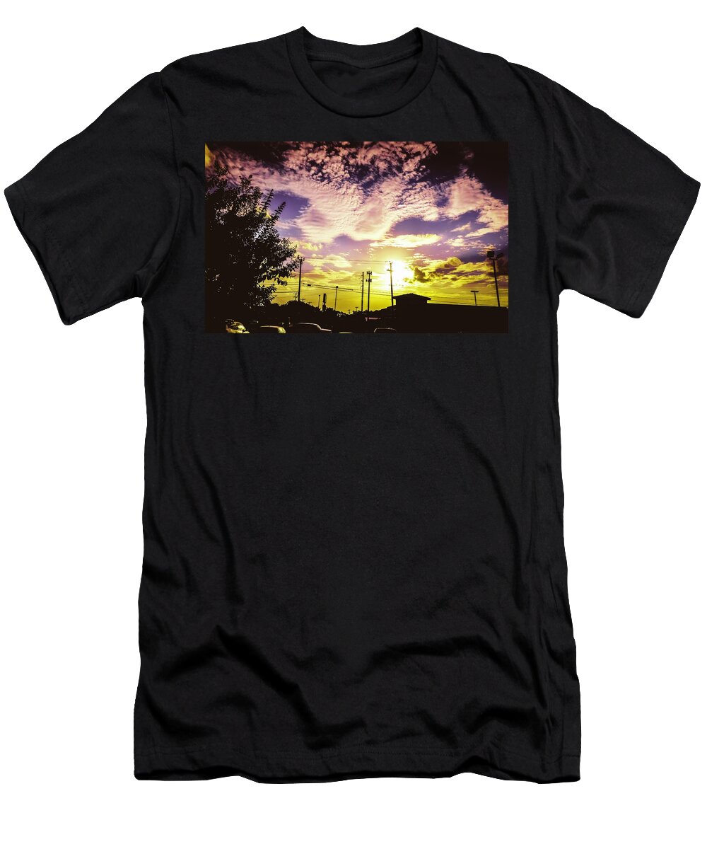 Sunset T-Shirt featuring the photograph Urban Sunset #3 by Angela Weddle
