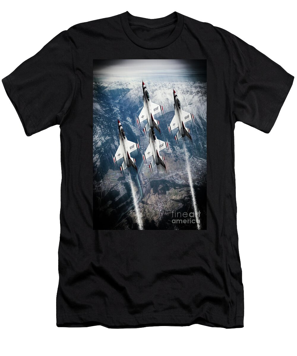 Thunderbirds T-Shirt featuring the digital art USAF Thunderbirds by Airpower Art