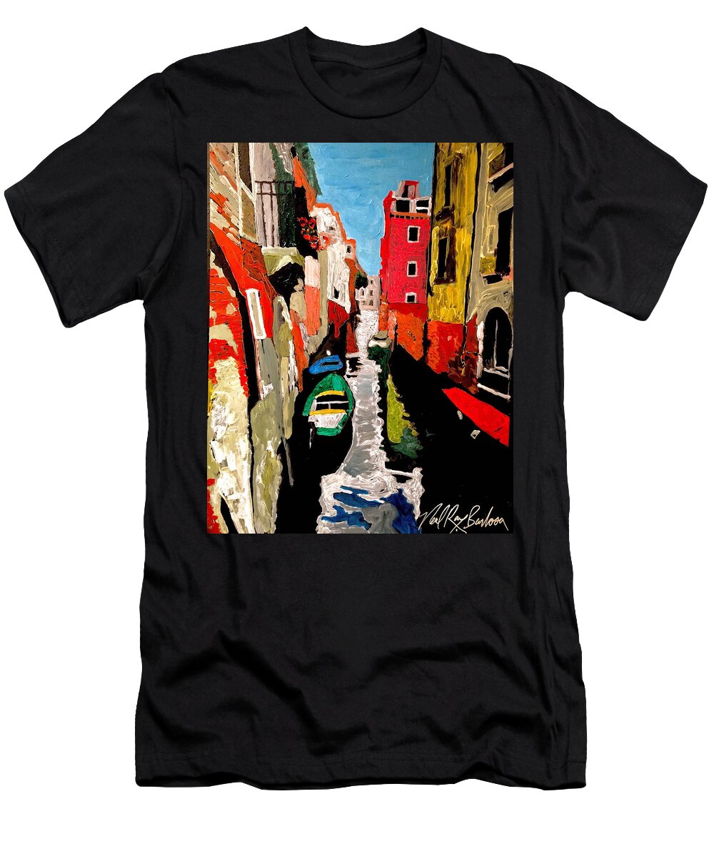 Water Scape T-Shirt featuring the painting Venice Italy by Neal Barbosa
