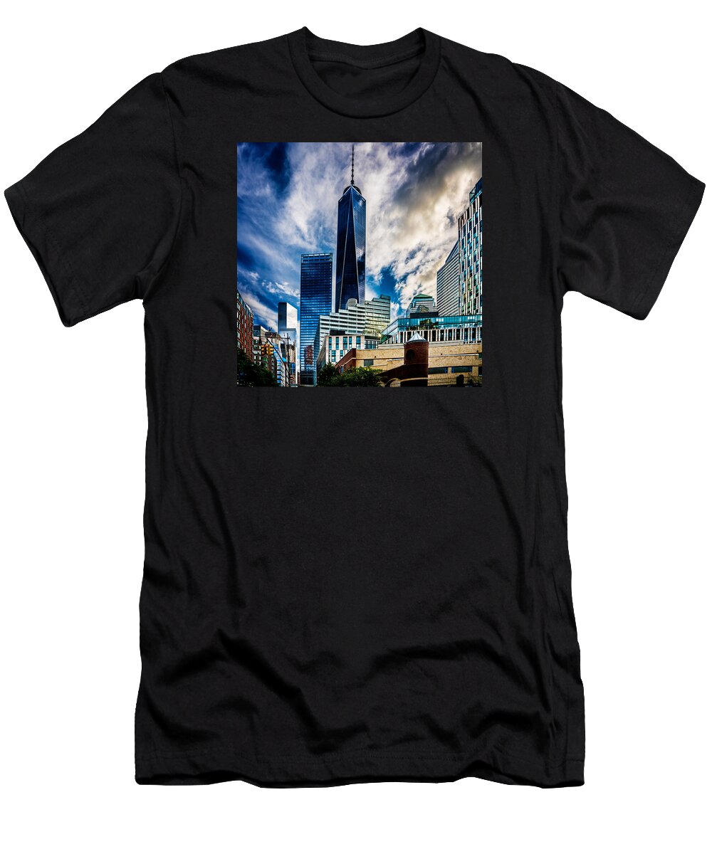 Downtown T-Shirt featuring the photograph View From Tribeca by Chris Lord