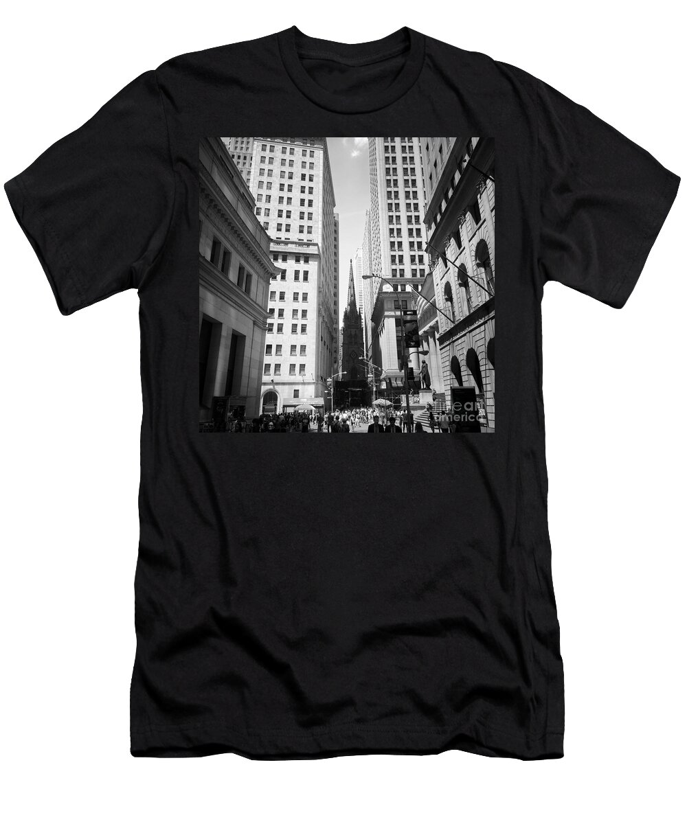 Wall Street T-Shirt featuring the photograph View of Trinity by Onedayoneimage Photography