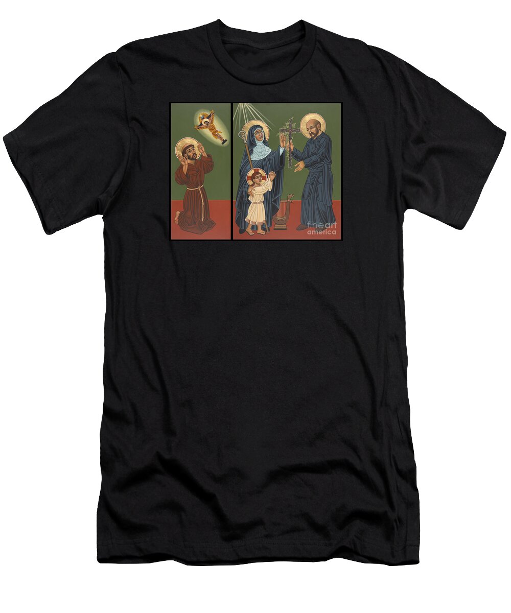 Viriditas Diptych T-Shirt featuring the painting Viriditas Diptych by William Hart McNichols