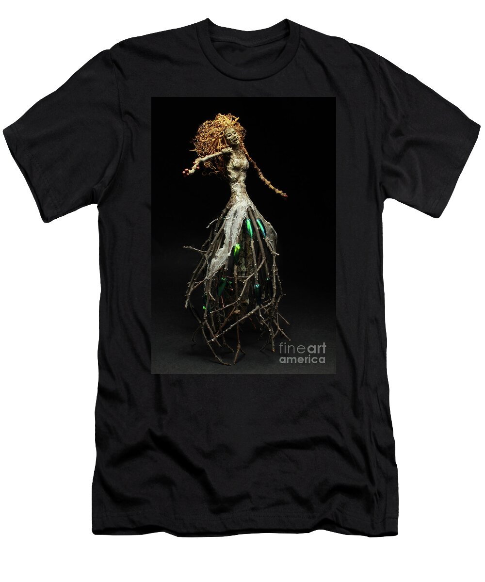 Woman T-Shirt featuring the mixed media Vivacious by Adam Long