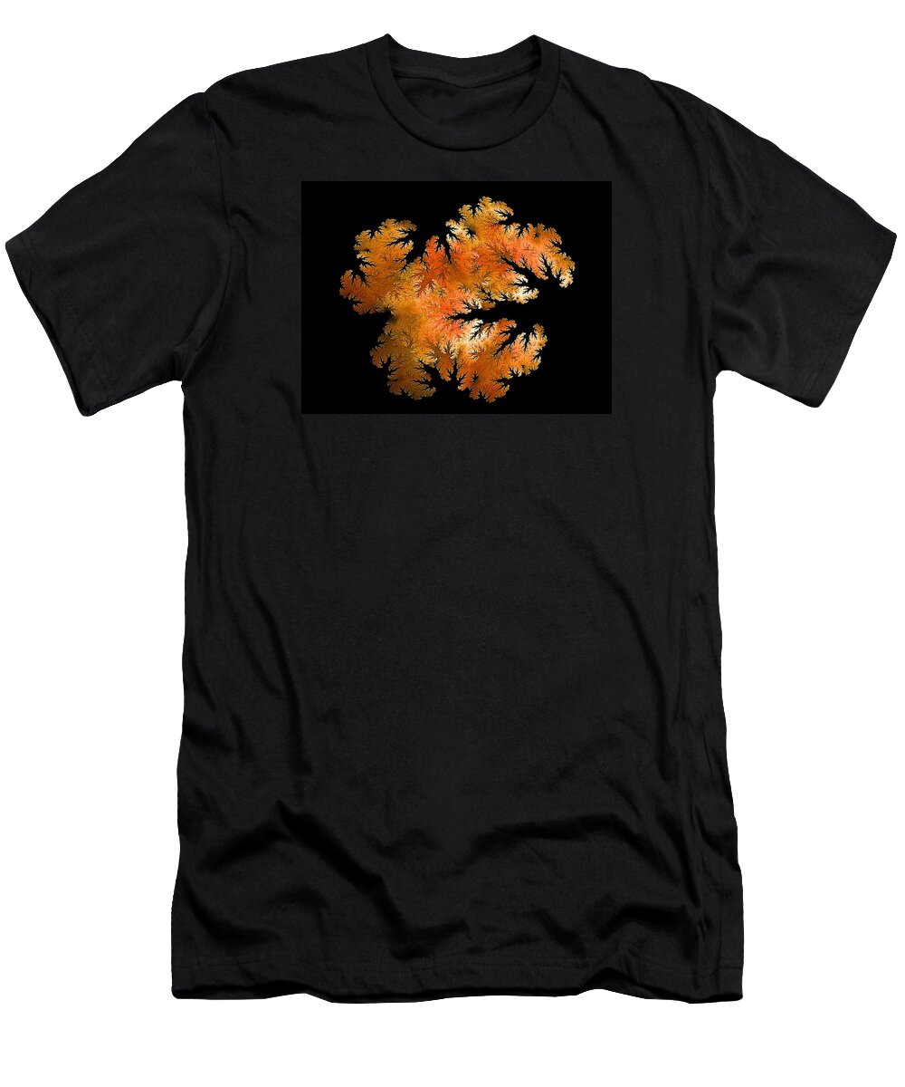 Forest T-Shirt featuring the digital art Waking in Mandelbrot Forest-2 by Doug Morgan