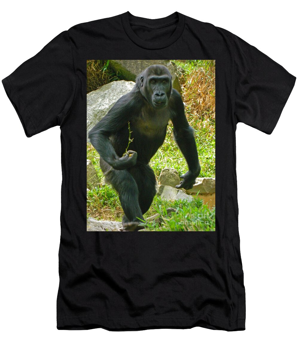 Walking With Attitude T-Shirt featuring the photograph Walking With Attitude by Emmy Vickers