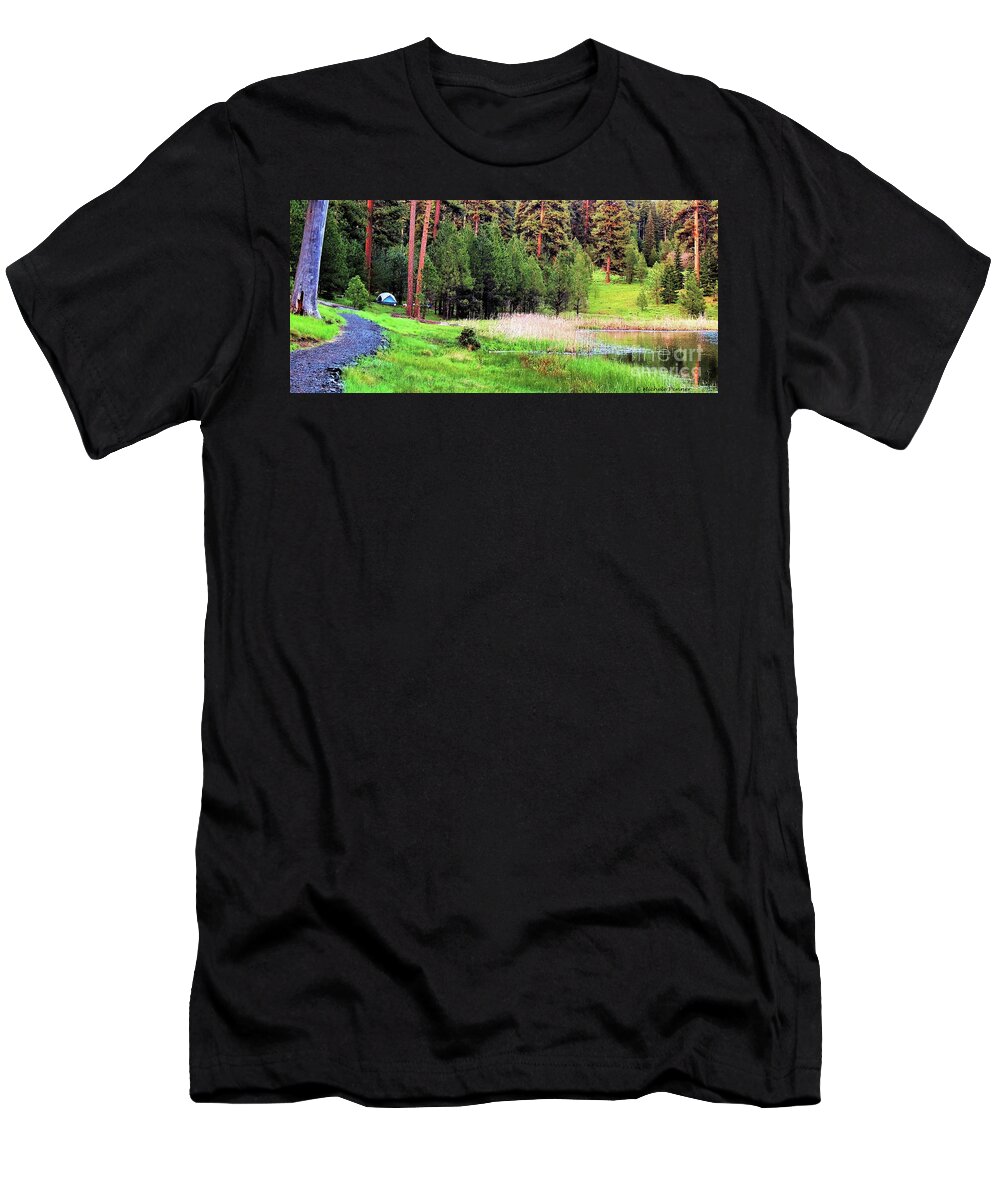 Walton Lake T-Shirt featuring the photograph Walton Lake Campground by Michele Penner
