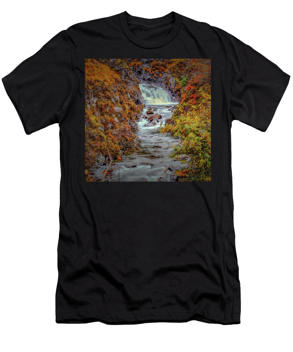 Waterfall T-Shirt featuring the photograph Waterfall #g8 by Leif Sohlman