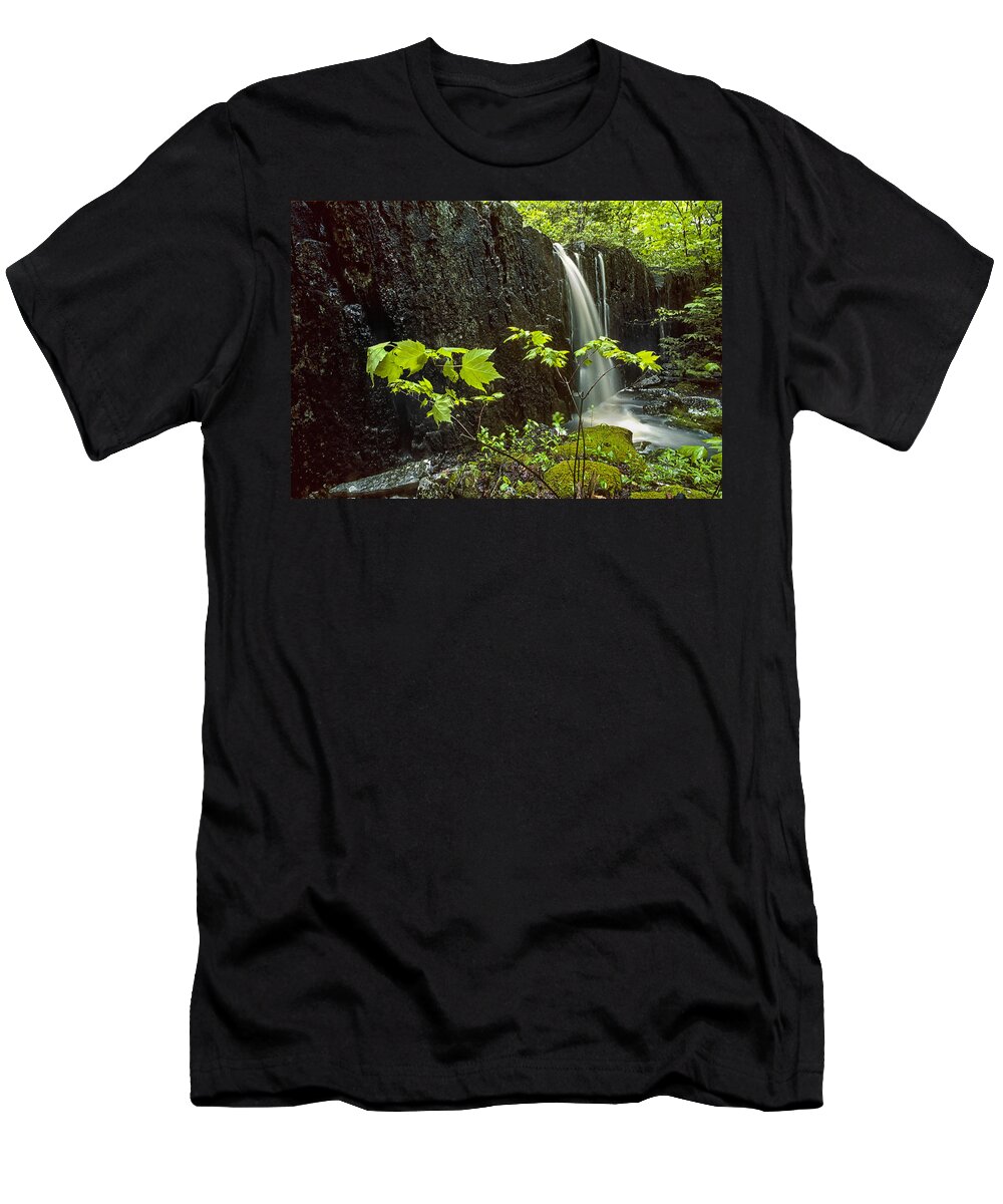 Waterfall T-Shirt featuring the photograph Waterfall Memory #3 by Irwin Barrett