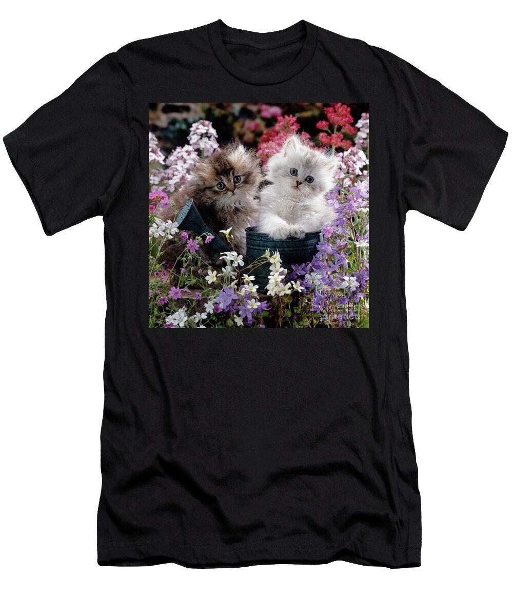 Fluffy T-Shirt featuring the photograph Watering Can do Cat by Warren Photographic