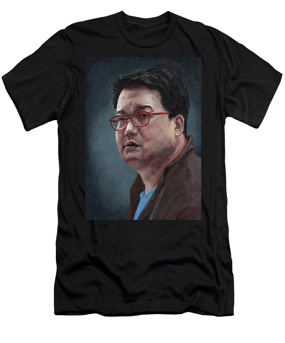Man T-Shirt featuring the painting Wayne by Masha Batkova