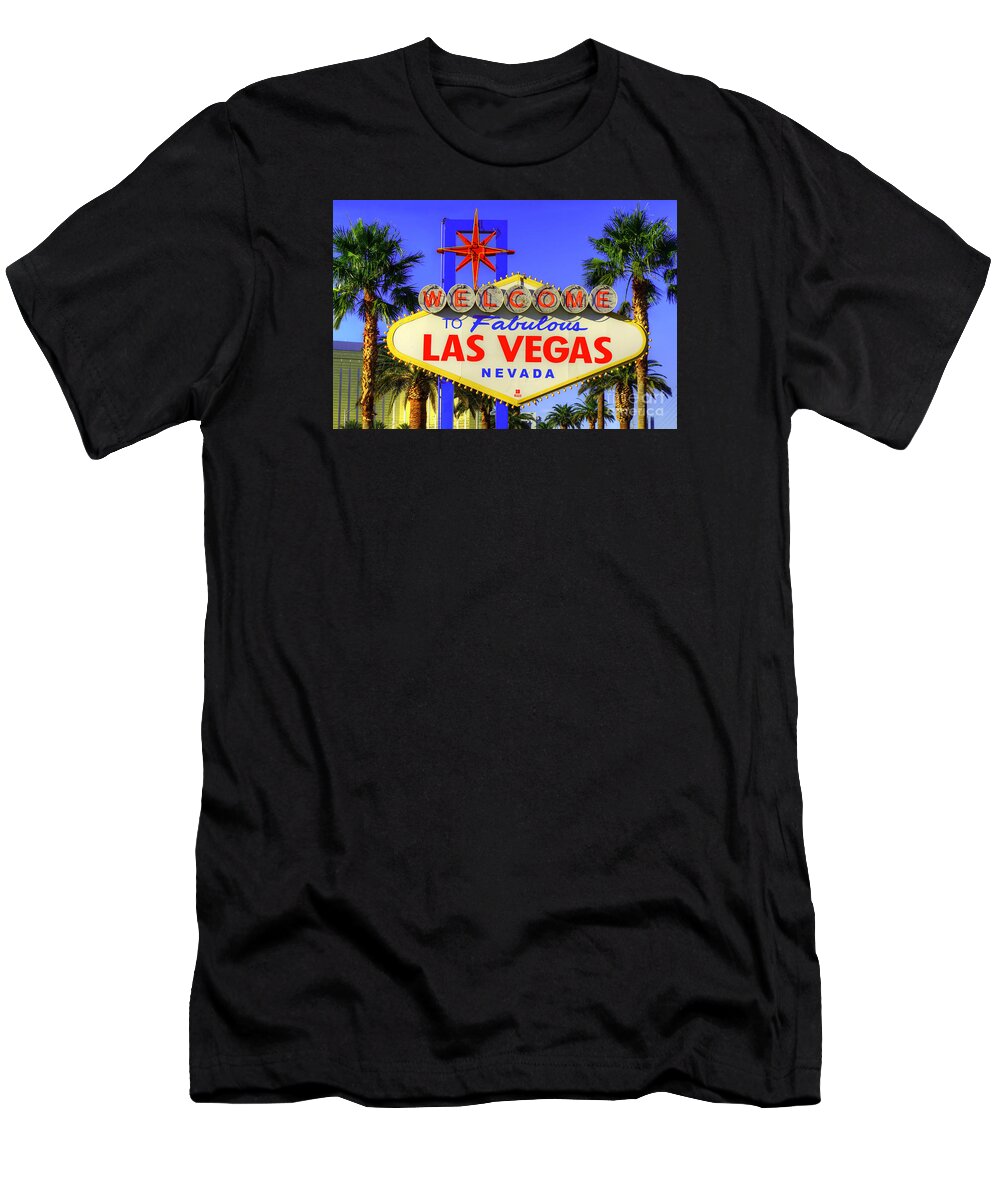Las Vegas T-Shirt featuring the photograph Welcome To Las Vegas by Anthony Sacco