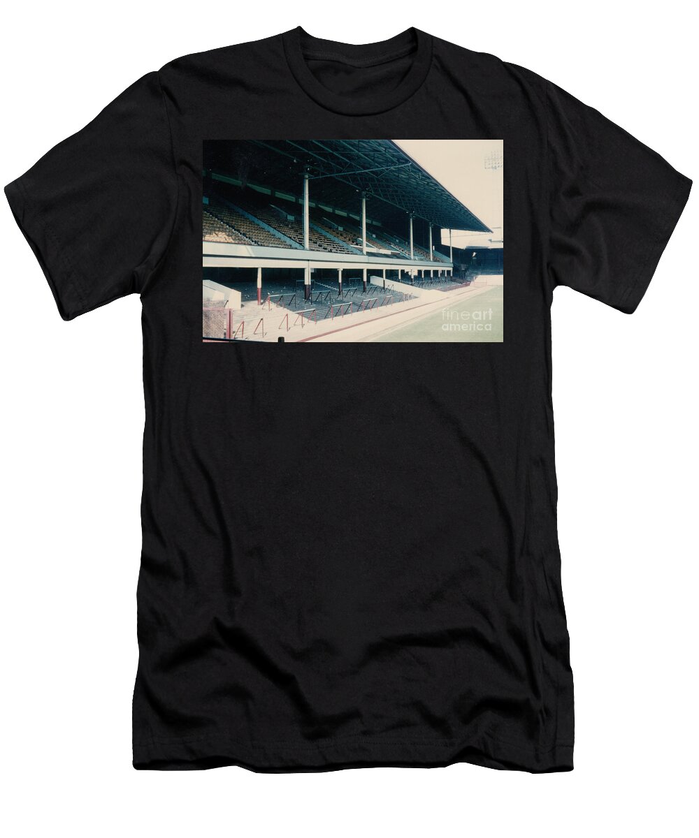 West Ham T-Shirt featuring the photograph West Ham - Upton Park - West Stand 2 -1970s by Legendary Football Grounds