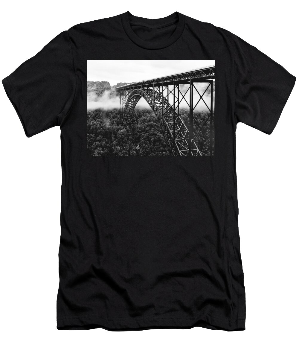 new River Gorge Bridge T-Shirt featuring the photograph West Virginia - New River Gorge Bridge by Brendan Reals