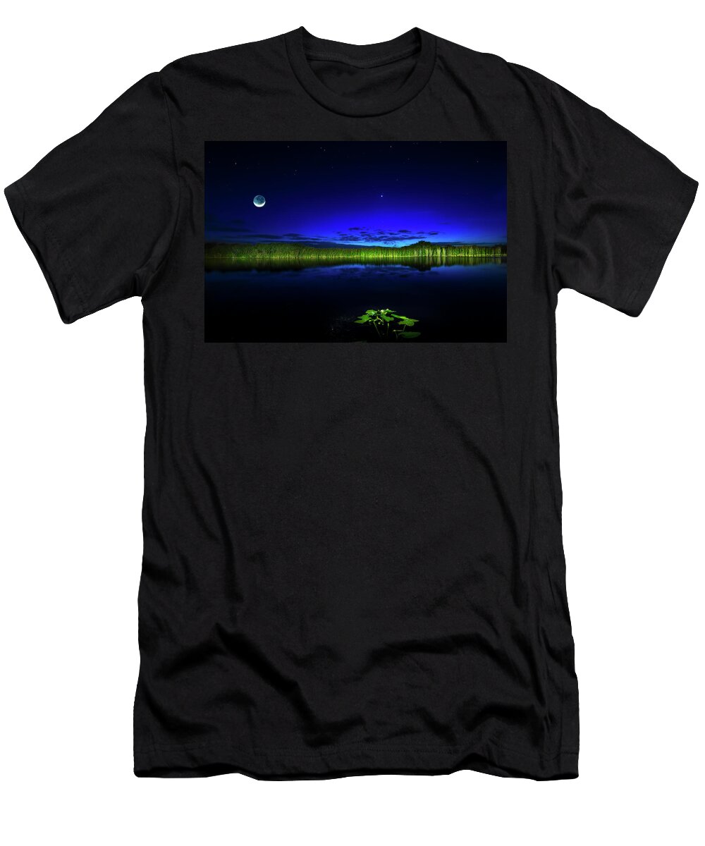 Sunset T-Shirt featuring the photograph Whispering Waters by Mark Andrew Thomas