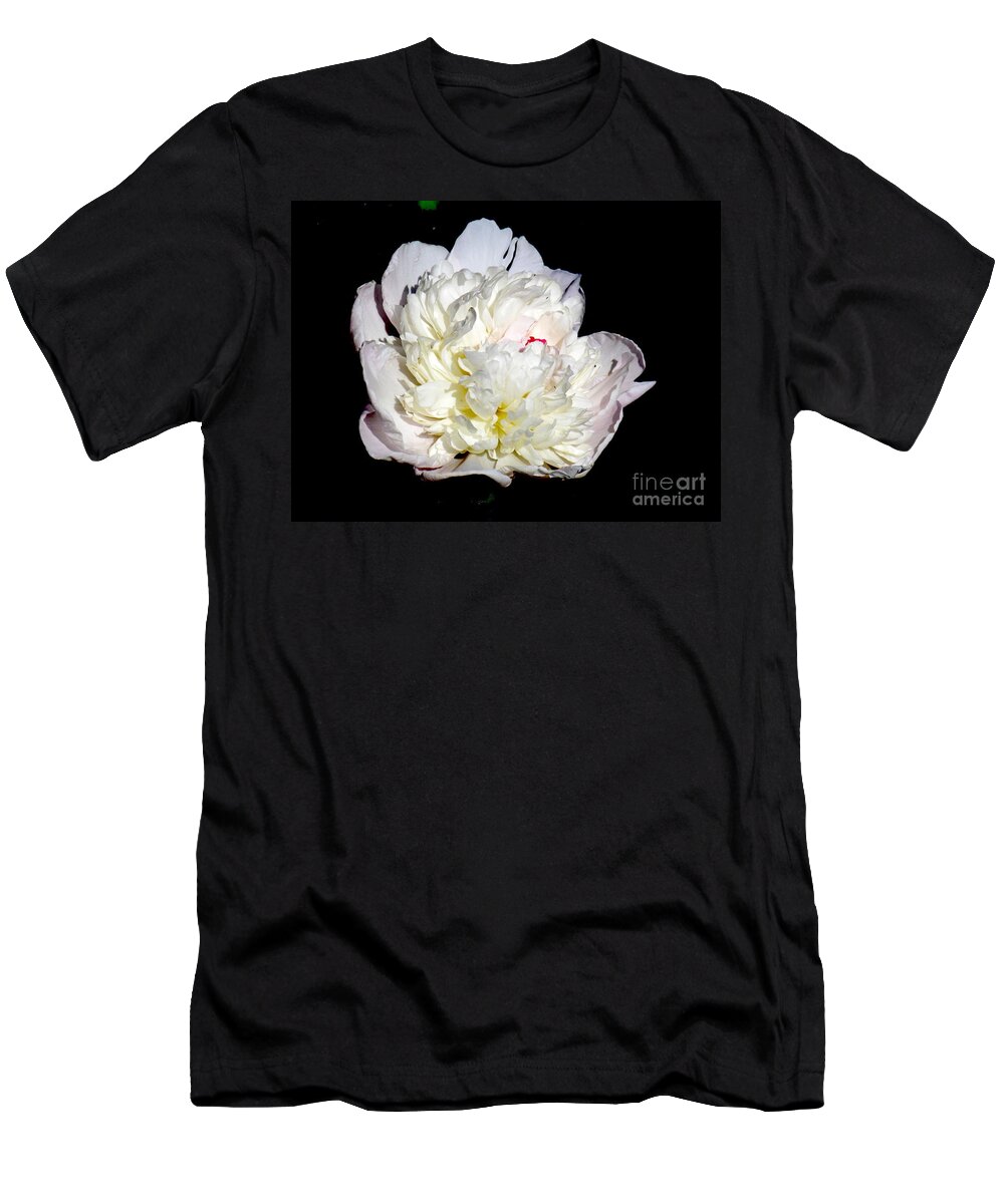 Photograph T-Shirt featuring the photograph White Peony II by Delynn Addams