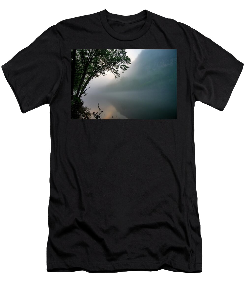 Landscape T-Shirt featuring the photograph White River Morning by Adam Reinhart