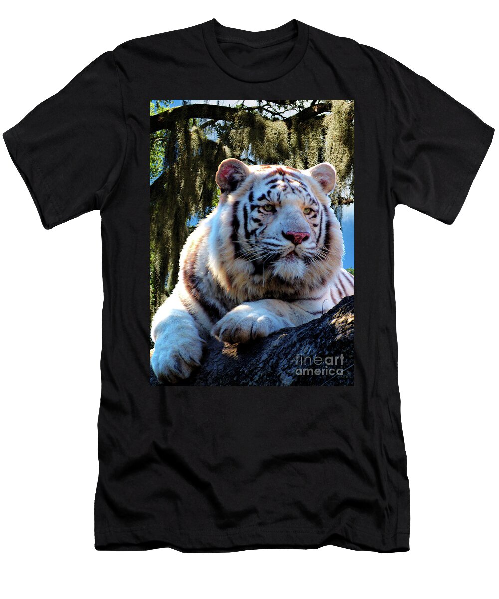Photo T-Shirt featuring the photograph White Tiger by Ken Frischkorn
