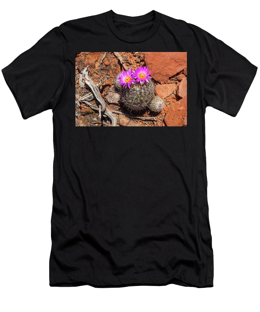 Wild Eye T-Shirt featuring the photograph Wild Eyed Cactus by Lon Dittrick