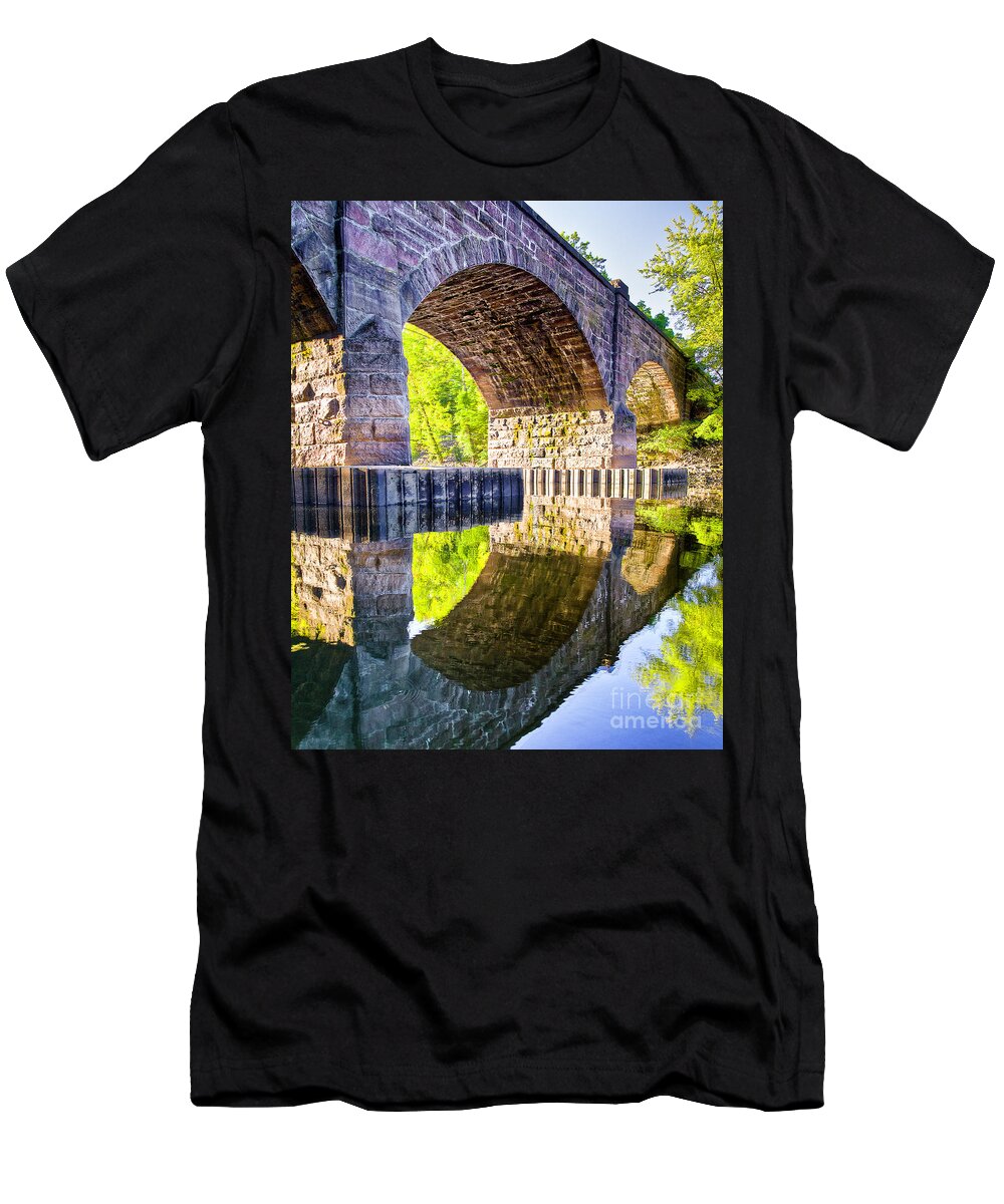 Bridge T-Shirt featuring the photograph Windsor Rail Bridge by Tom Cameron