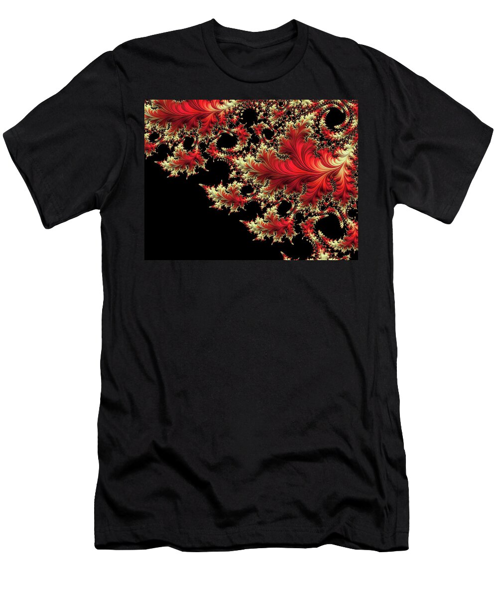 Botanical Fractal T-Shirt featuring the digital art Windswept by Susan Maxwell Schmidt