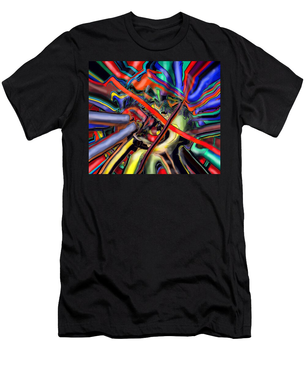 Abstract T-Shirt featuring the digital art Winning Centre Right by Ian MacDonald