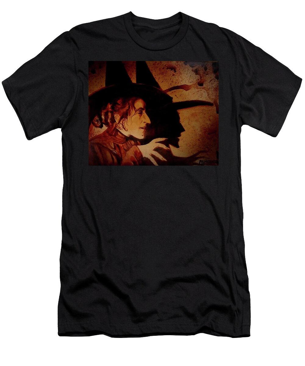 Ryan Almighty T-Shirt featuring the painting WIZARD OF OZ WICKED WITCH - fresh blood by Ryan Almighty