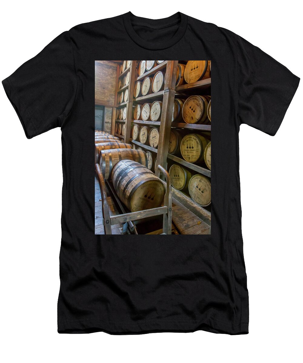 Aging. Age T-Shirt featuring the photograph Woodford Reserves RIk house by Karen Foley