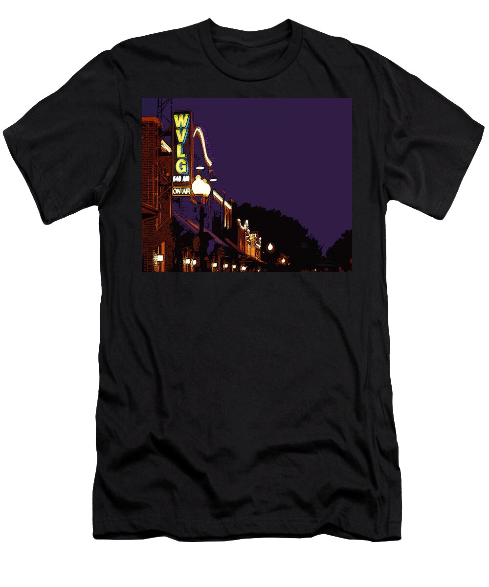 Architecture T-Shirt featuring the photograph WVLG On Air by James Rentz