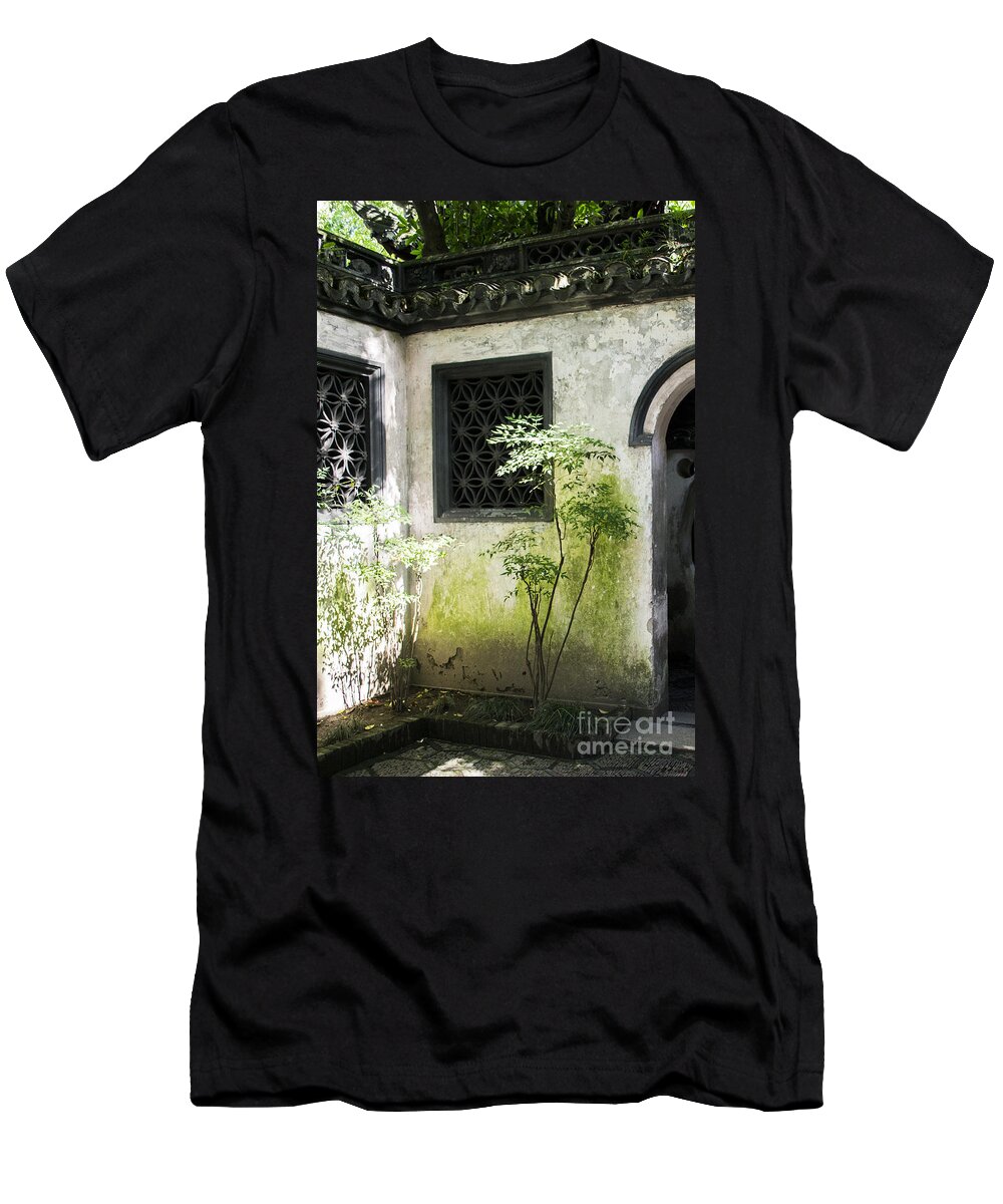 Yuan Gardens T-Shirt featuring the photograph Yuan Garden by Angela DeFrias