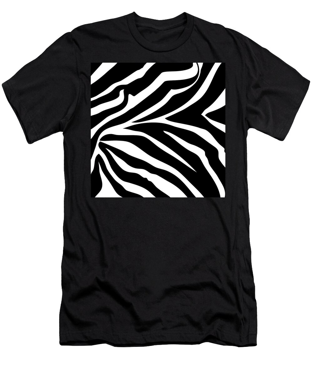 Zebra Design T-Shirt featuring the digital art Zebra Design by Chuck Staley