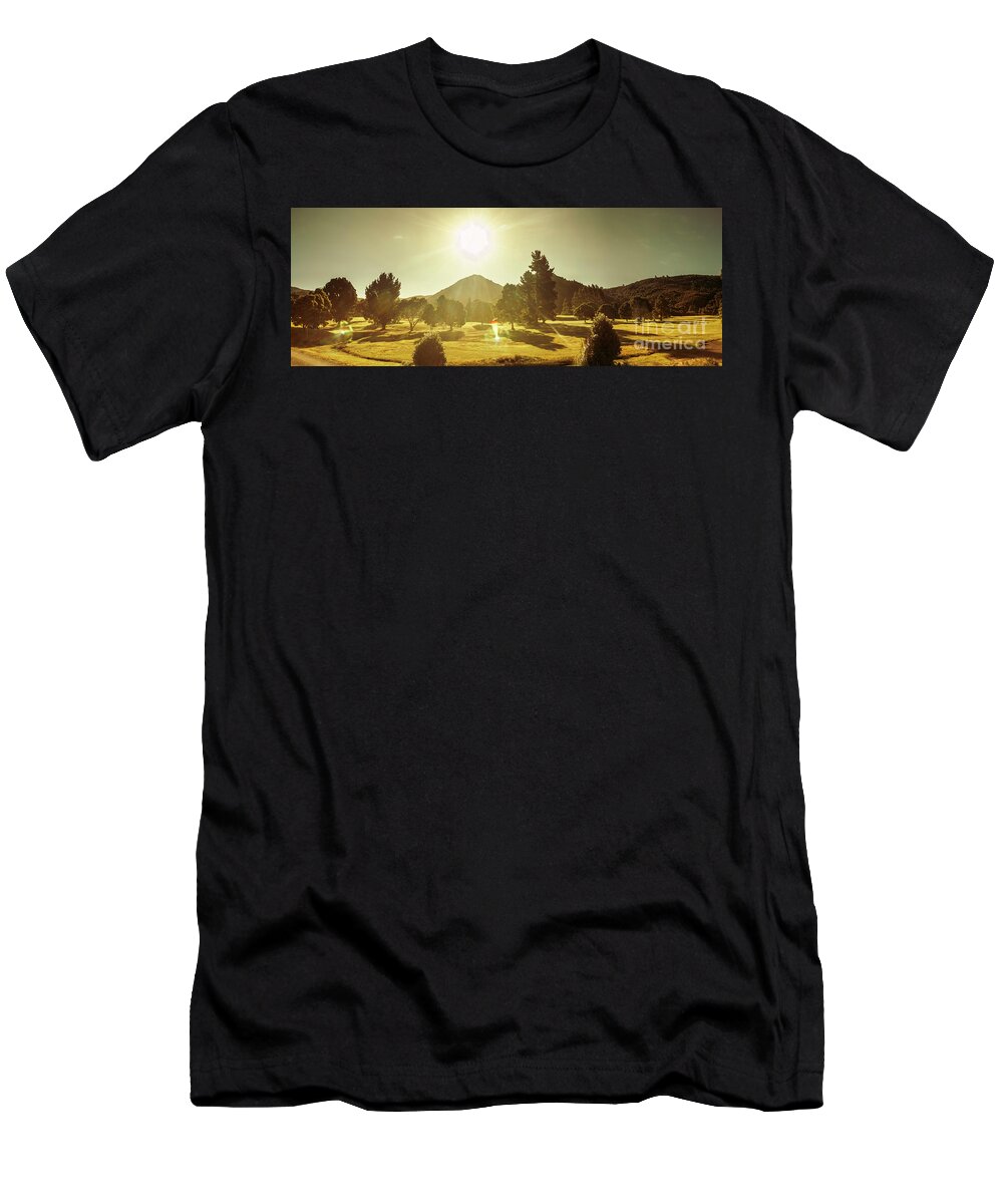 Tasmania T-Shirt featuring the photograph Zeehan Golf Course by Jorgo Photography