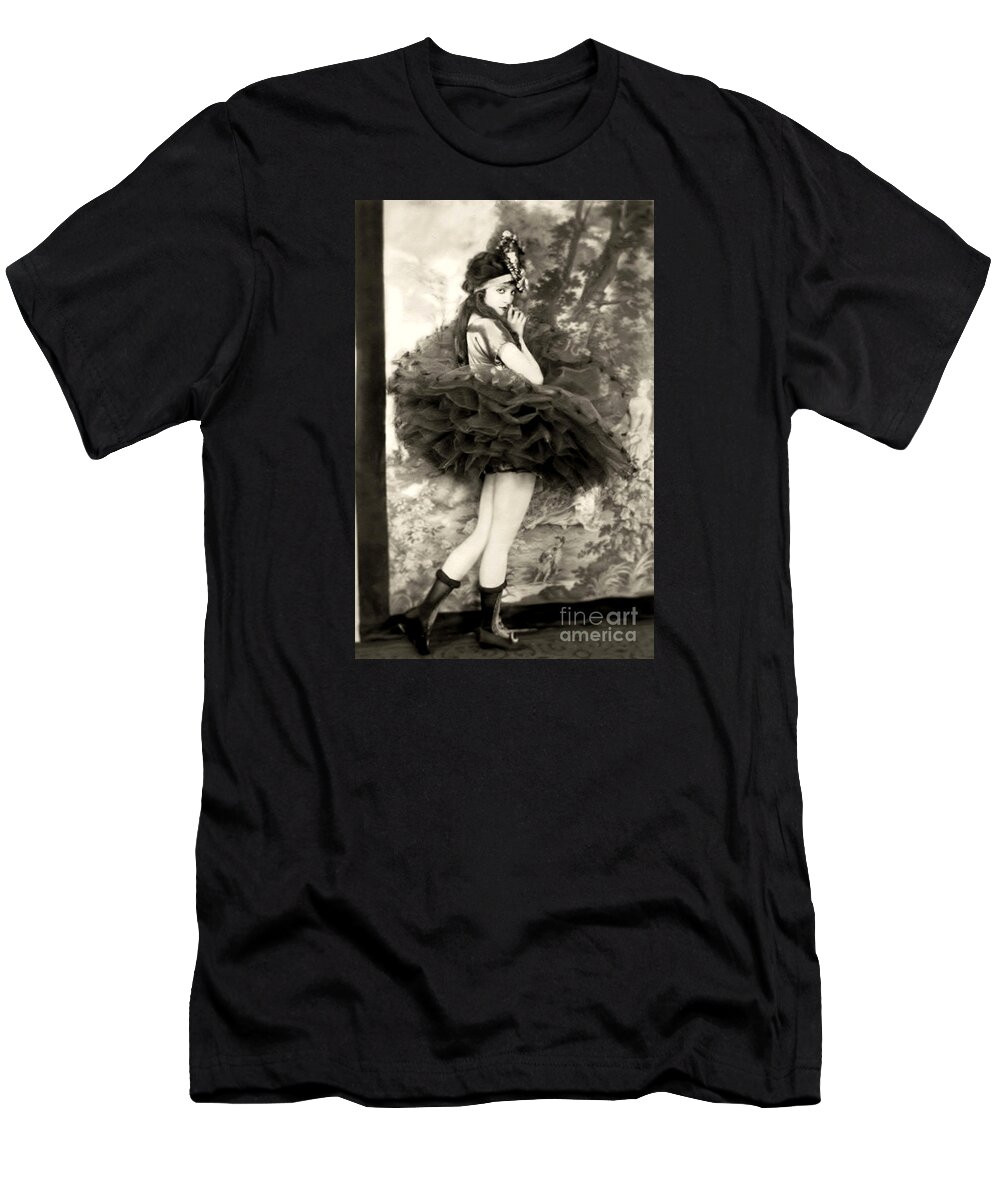 Ziegfeld Model In Ballet Dress T-Shirt featuring the photograph Ziegfeld Model in Ballet dress by Vintage Collectables