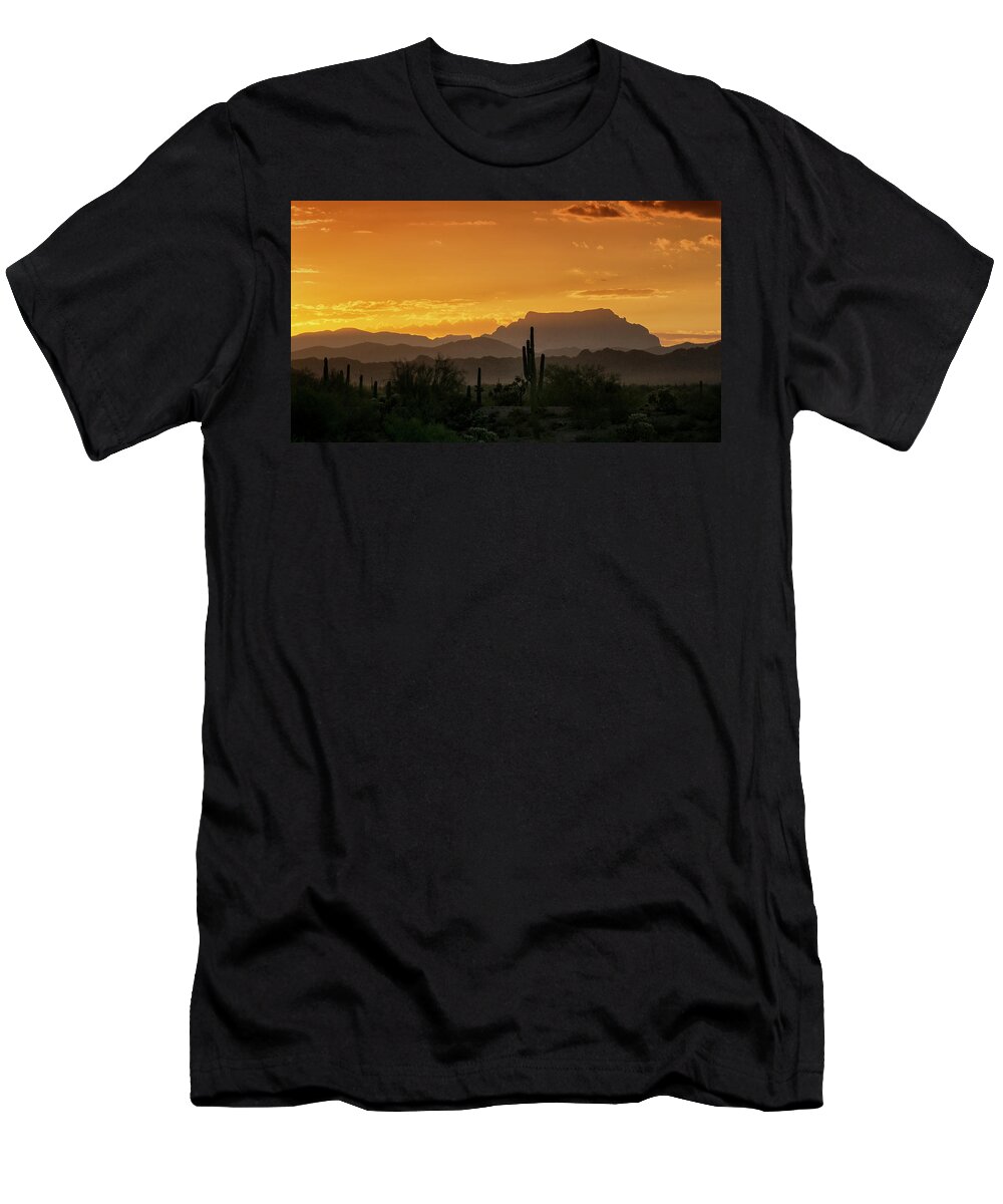 Sunrise T-Shirt featuring the photograph A Golden Sunrise #1 by Saija Lehtonen