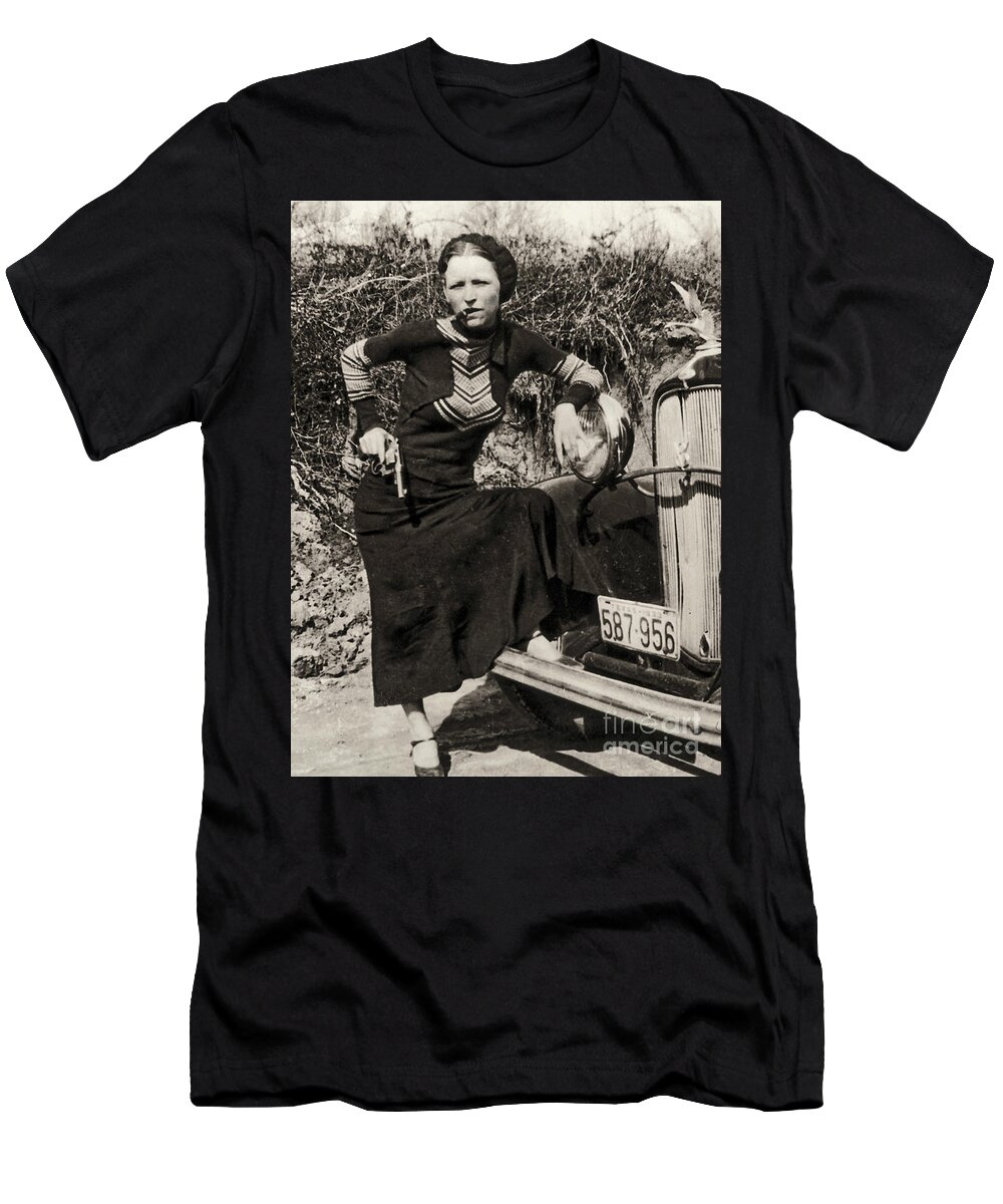 Bonnie And Clyde T-Shirt featuring the photograph Bonnie and Clyde #1 by Mindy Sommers