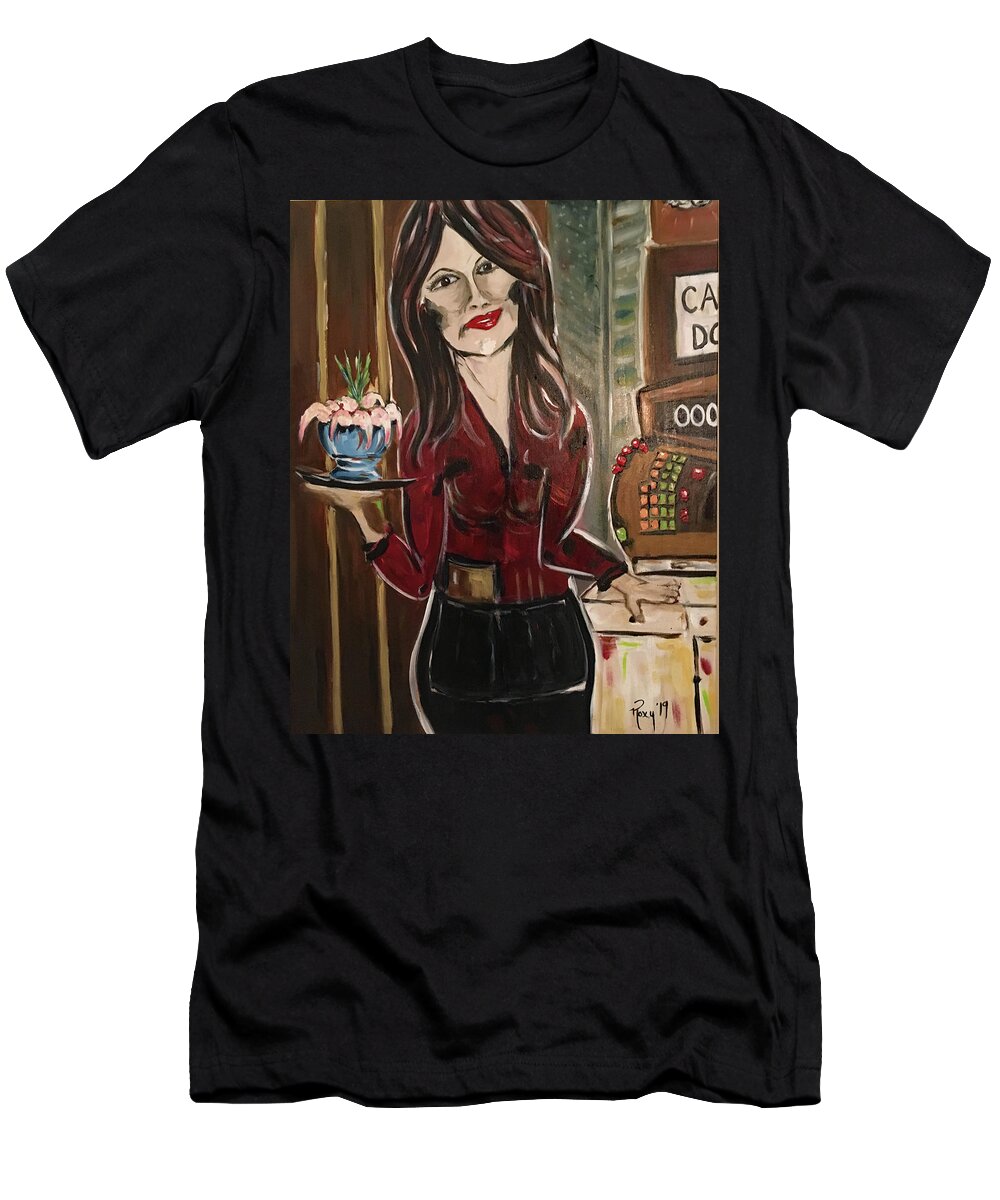 Bartender T-Shirt featuring the painting Cocktail Time by Roxy Rich