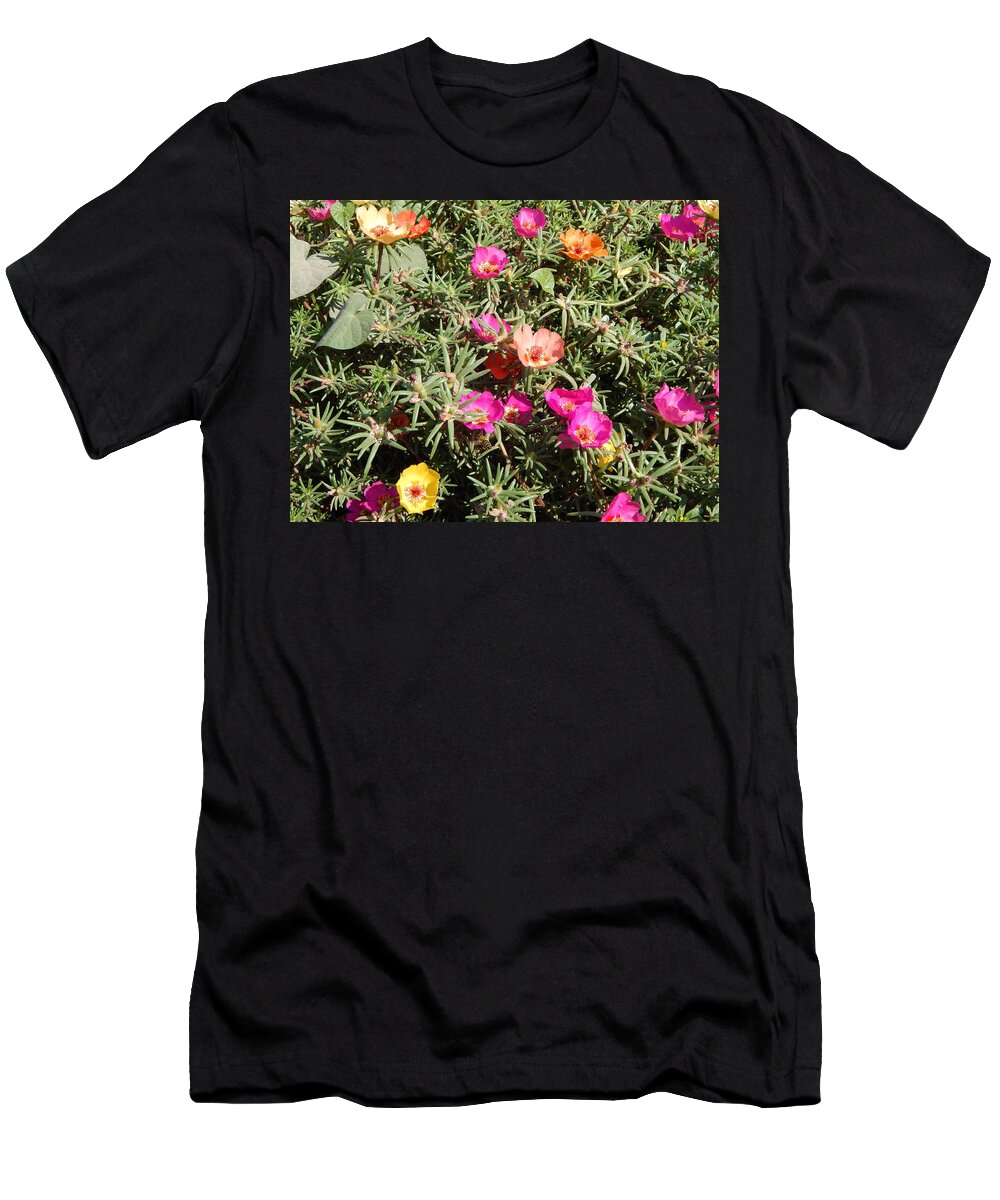 Bouquet T-Shirt featuring the photograph Flowers bouquet in the garden background wallpaper texture #1 by Oleg Prokopenko