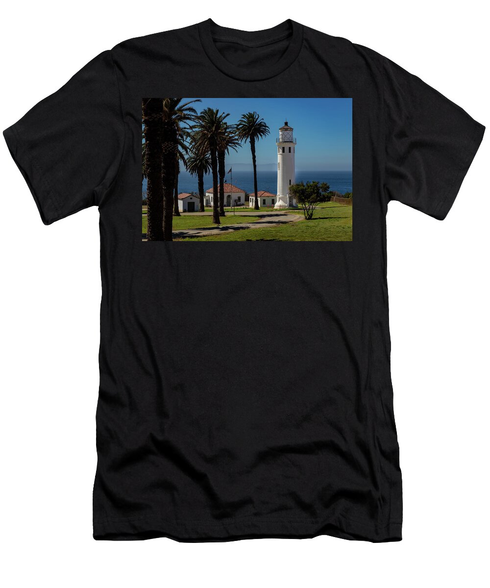Architecture T-Shirt featuring the photograph Point Vicente Lighthouse #2 by Ed Clark