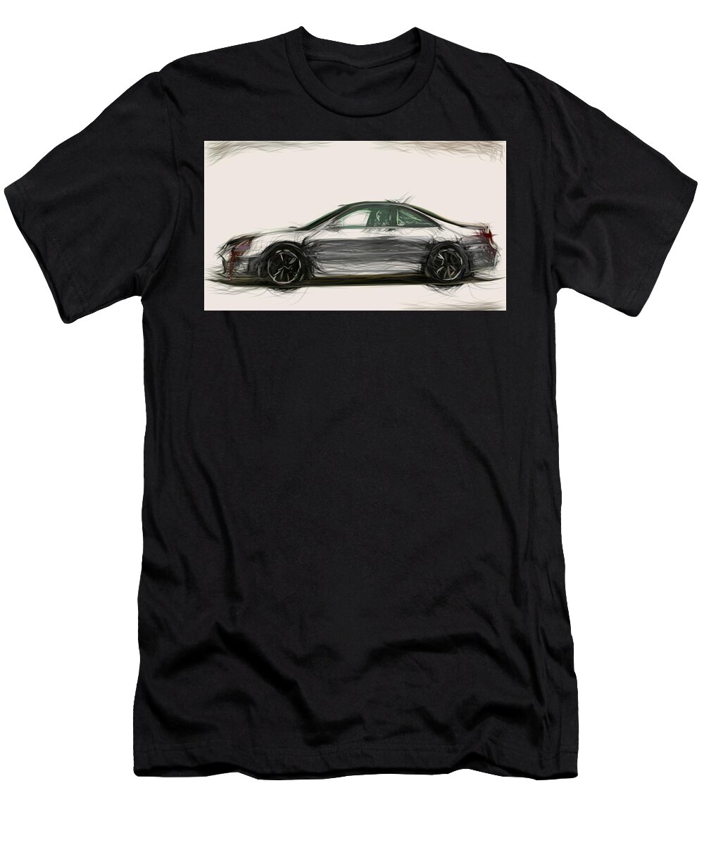 Acura T-Shirt featuring the digital art Acura Draw #2 by CarsToon Concept