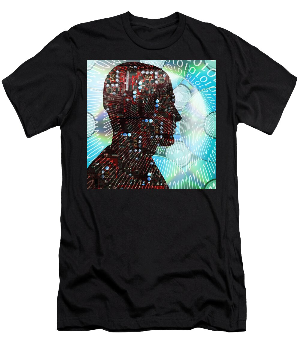 Memory T-Shirt featuring the digital art Cyborg #2 by Bruce Rolff